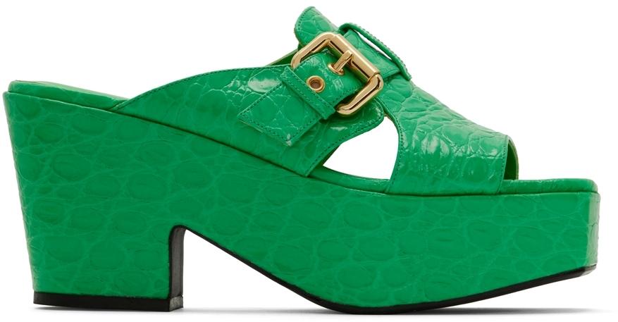 Green Lenka Heeled Sandals