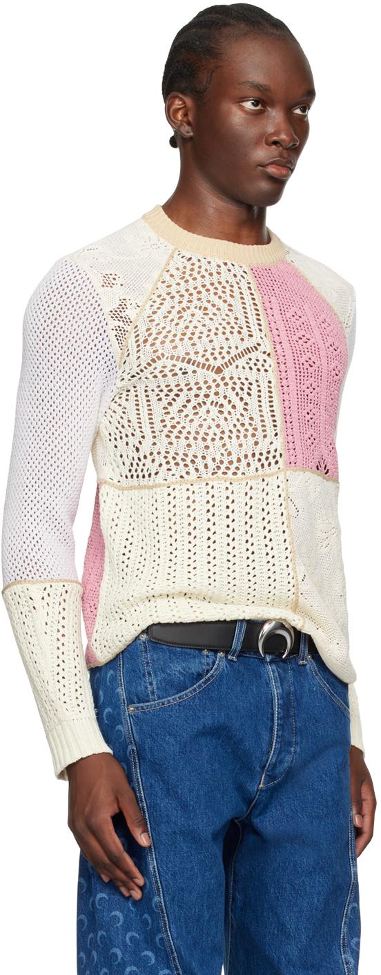 Beige & Pink Regenerated Sweater