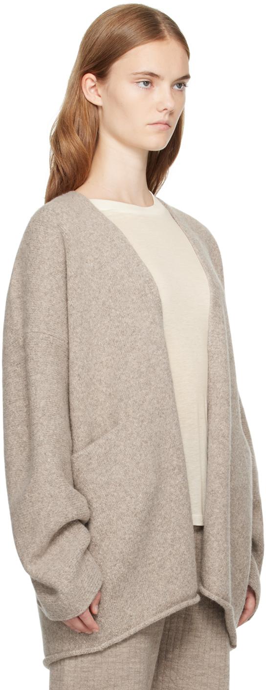 Beige Open Cardigan