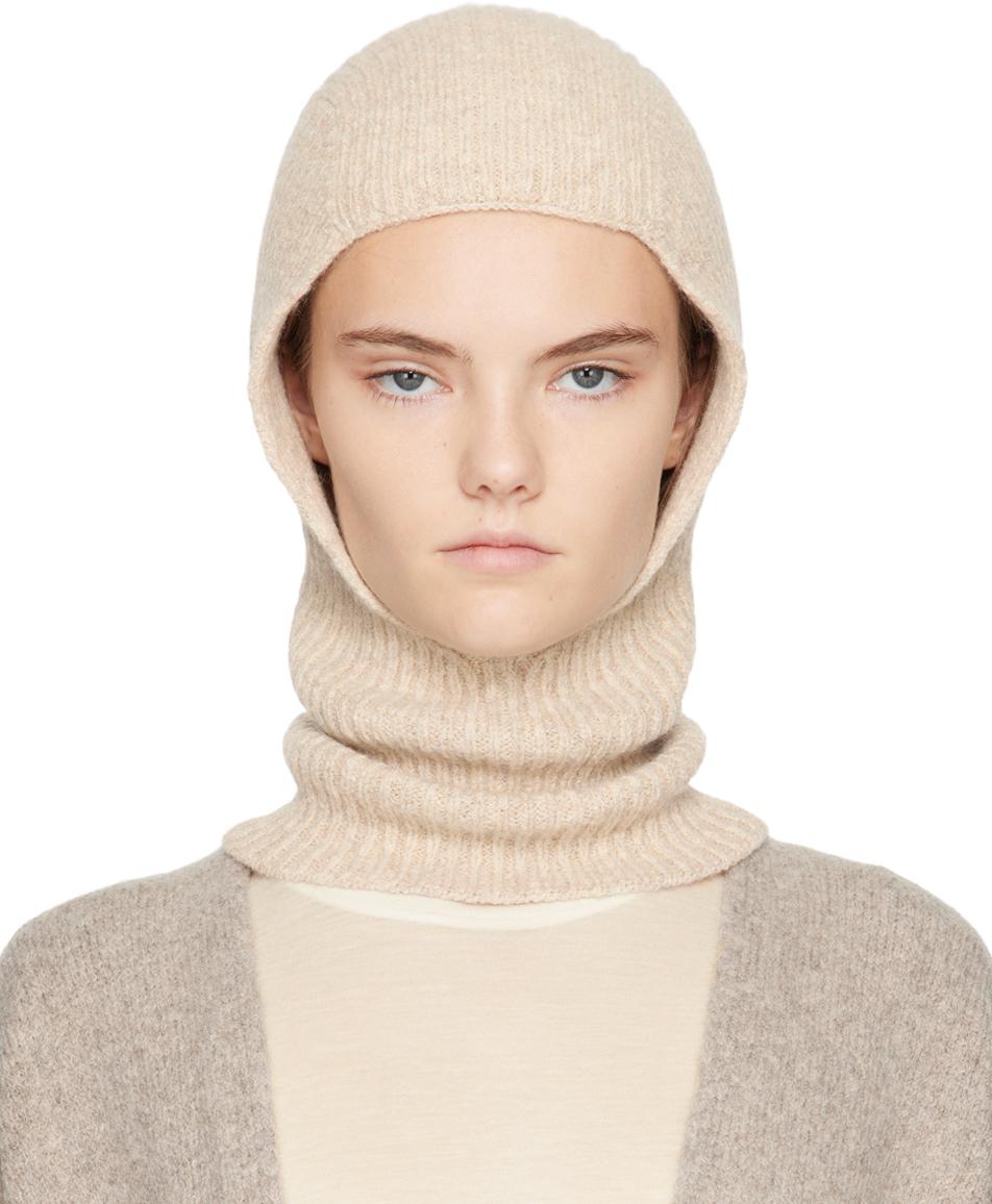 Beige Soft Rib Balaclava