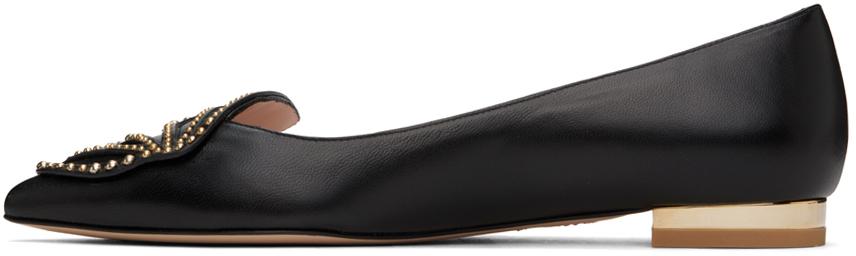 Black Butterfly Ballerina Flats