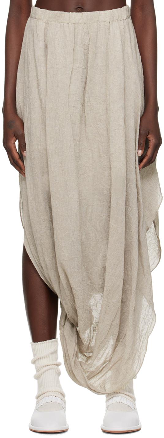 Taupe Twist Maxi Skirt