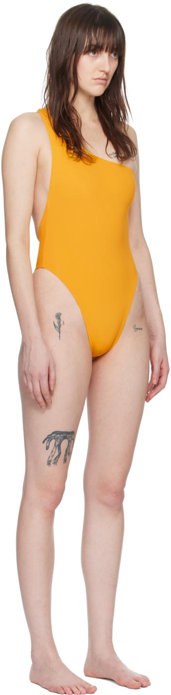 Yellow Plunge One-Piece Swimsuit