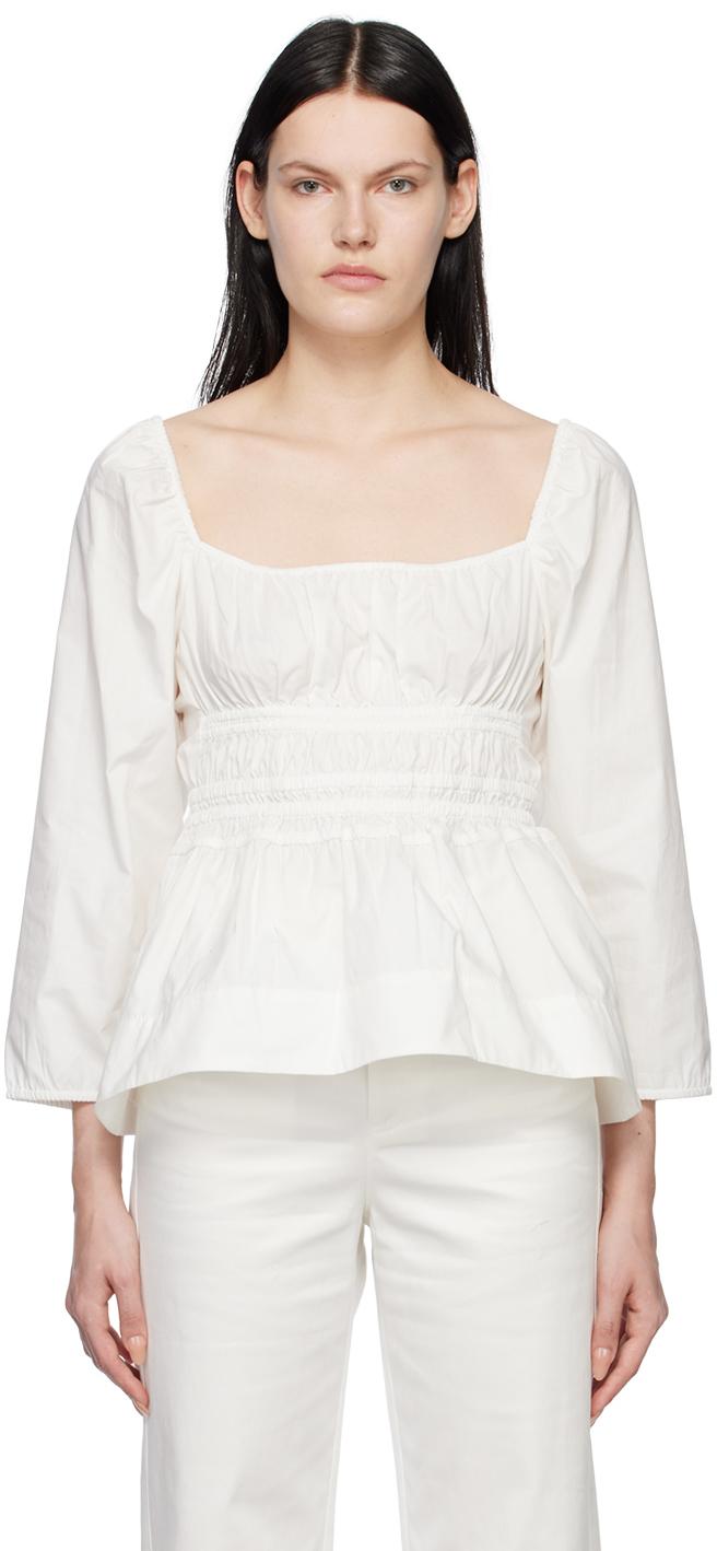 White Proenza Schouler White Label Square Neck Blouse