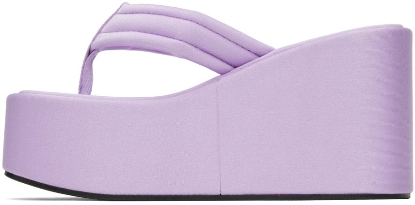 Purple Wedge Sandals