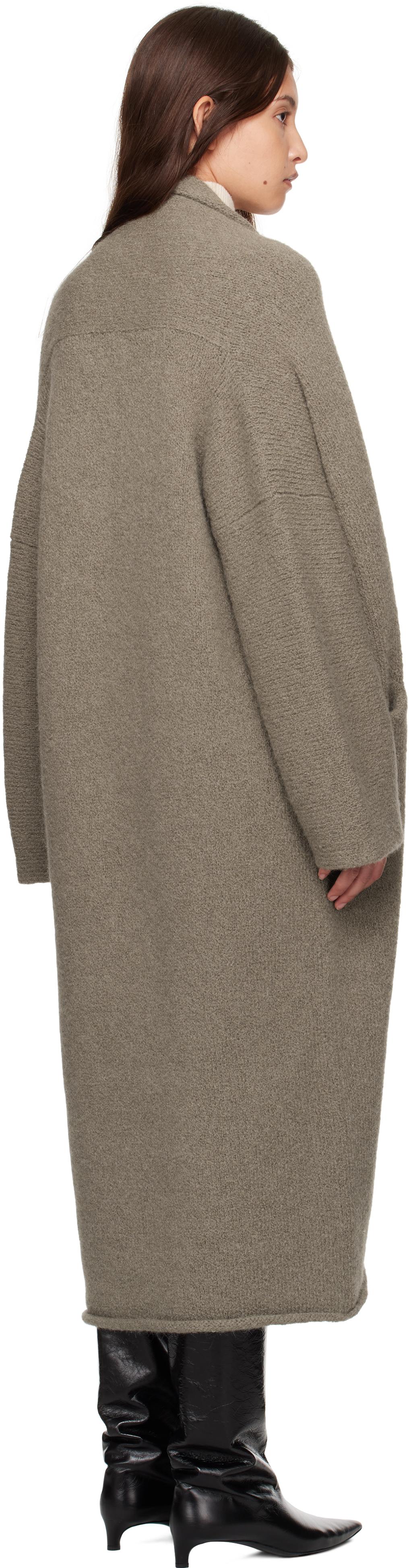 Gray Long Shawl Cardigan