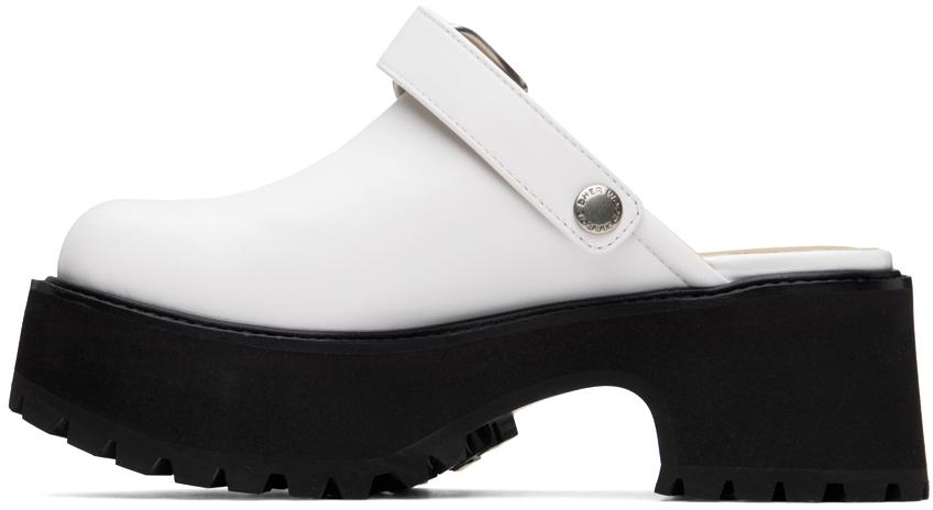 White 70's Clogs