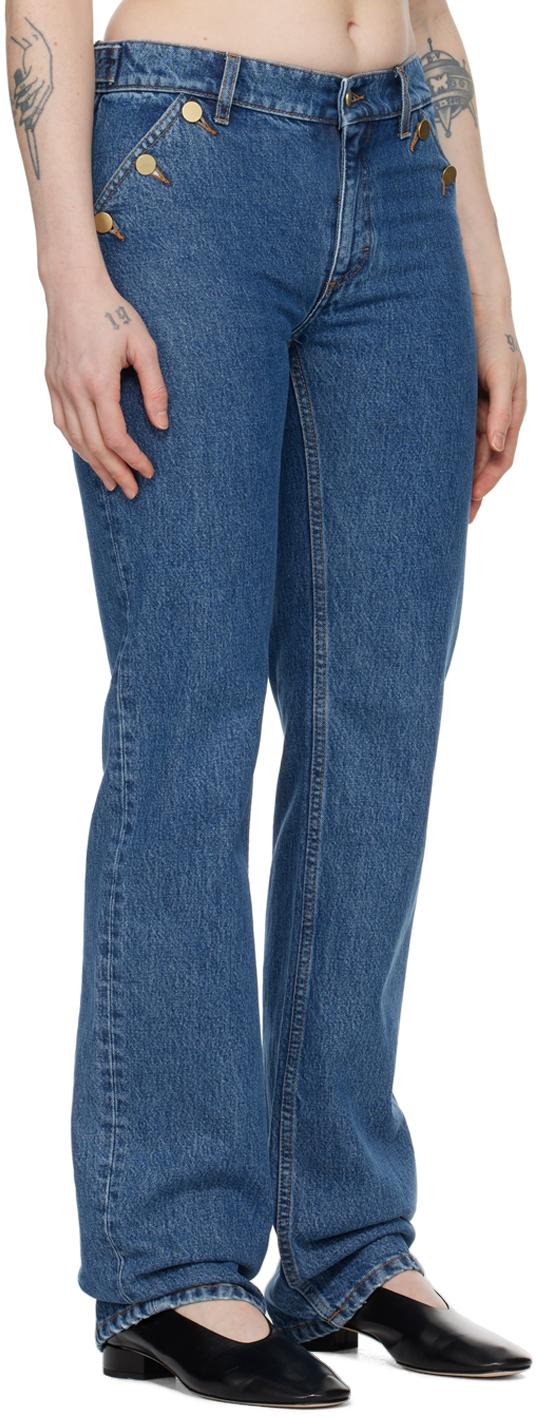 Blue Classic Straight Jeans