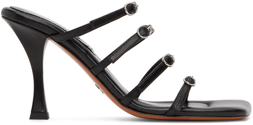 Black Square Sandals