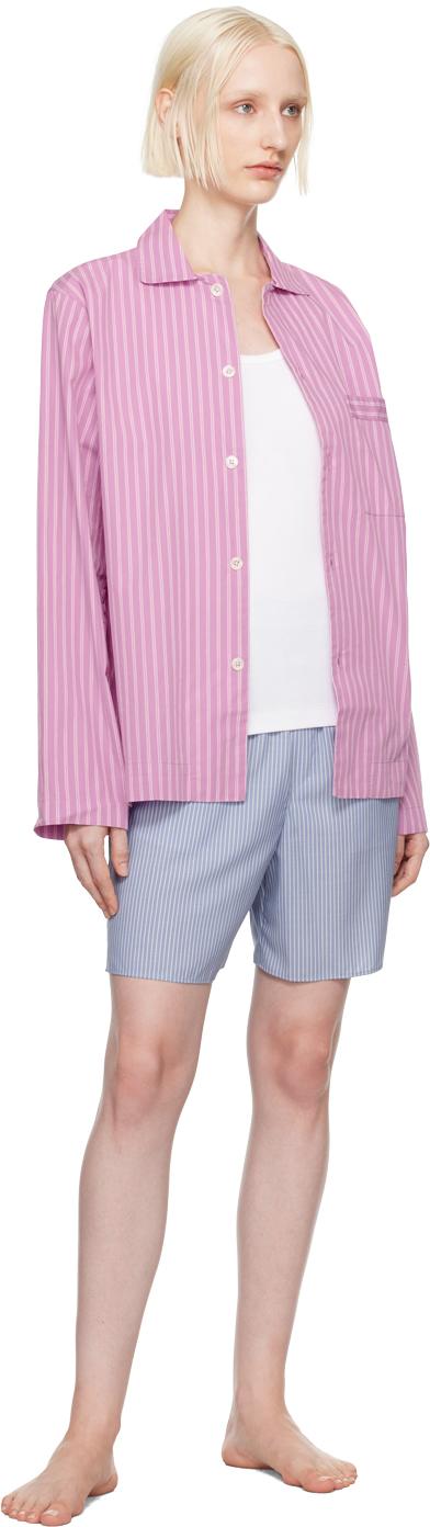 Purple & White Long Sleeve Pyjama Shirt