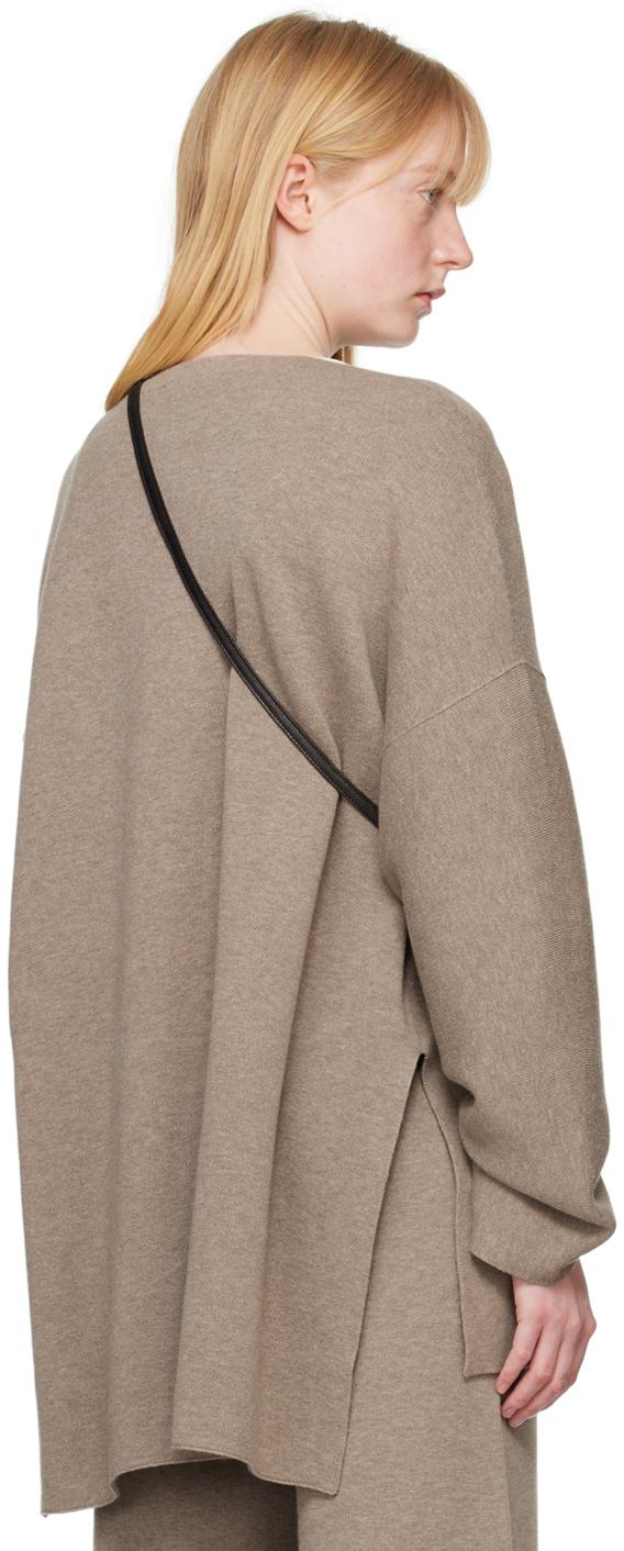 Taupe Boat Neck Sweater