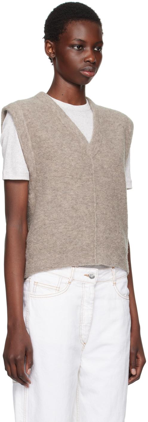 Brown V-Neck Vest