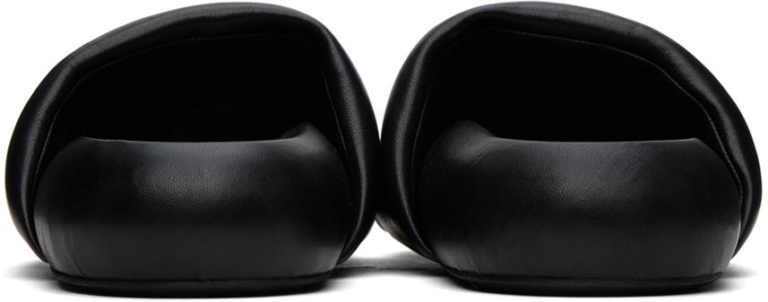 Black Pouf Sandals