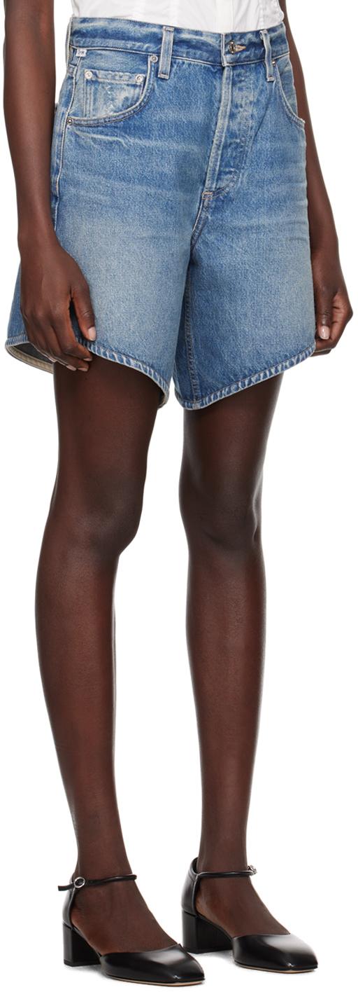 Blue Gaucho Denim Shorts