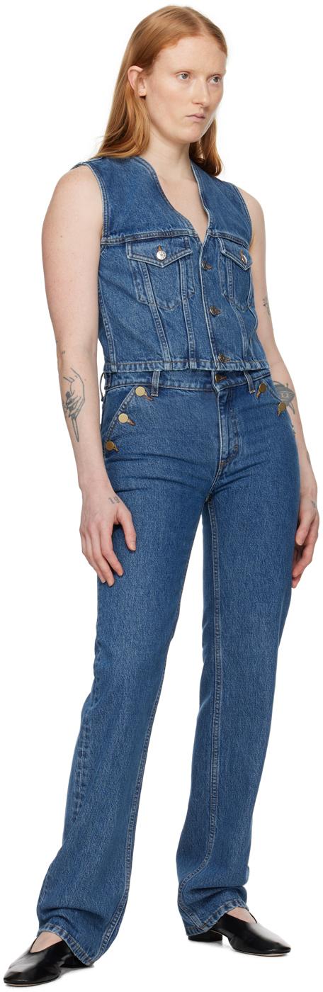 Blue Classic Straight Jeans