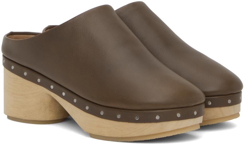 Brown Studio Clogs