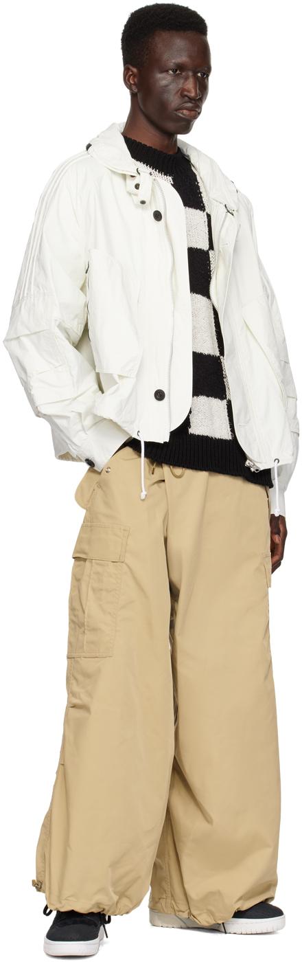 Beige Drawstring Cargo Pants