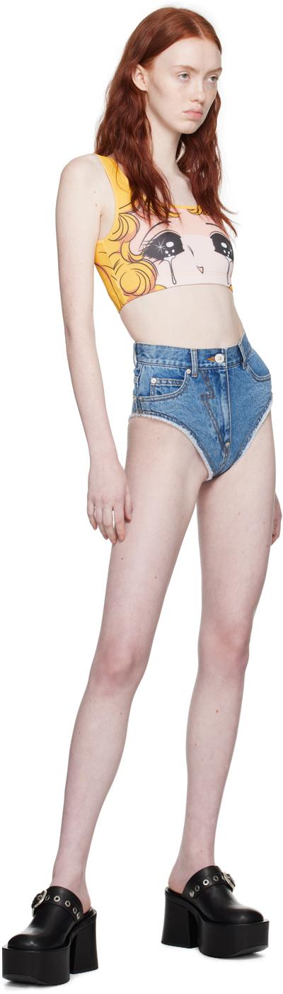 Blue Panty Denim Shorts