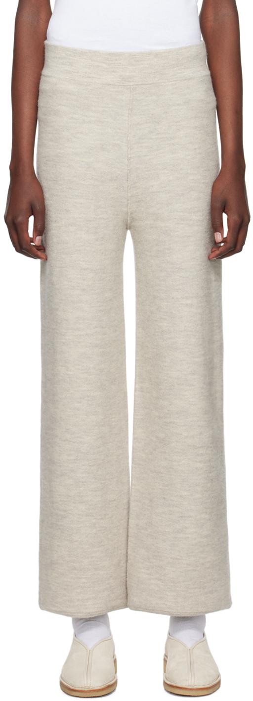 Gray Double Knit Lounge Pants