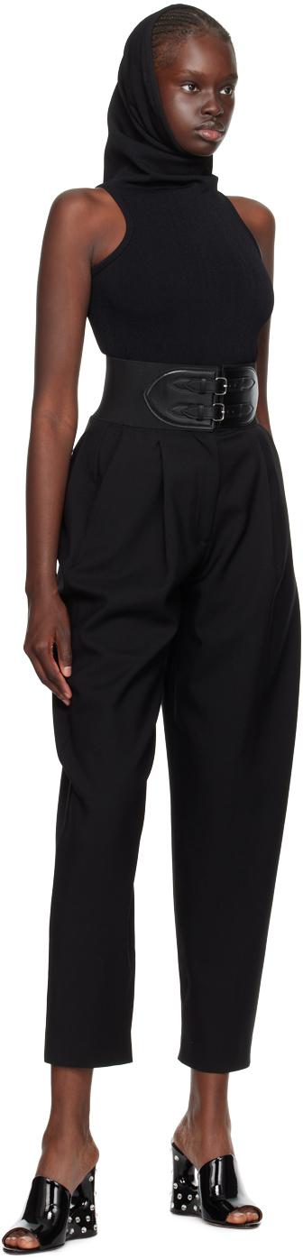 Black Belted Trousers