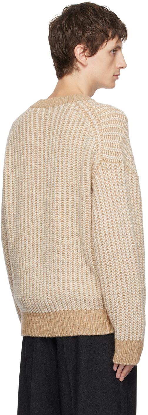 Beige Twotone Sweater