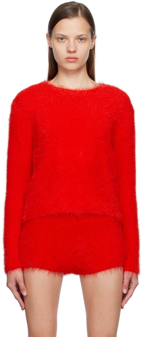 Red Shag Sweater