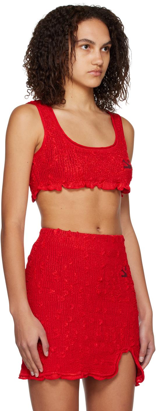 Red Cropped Tank Top