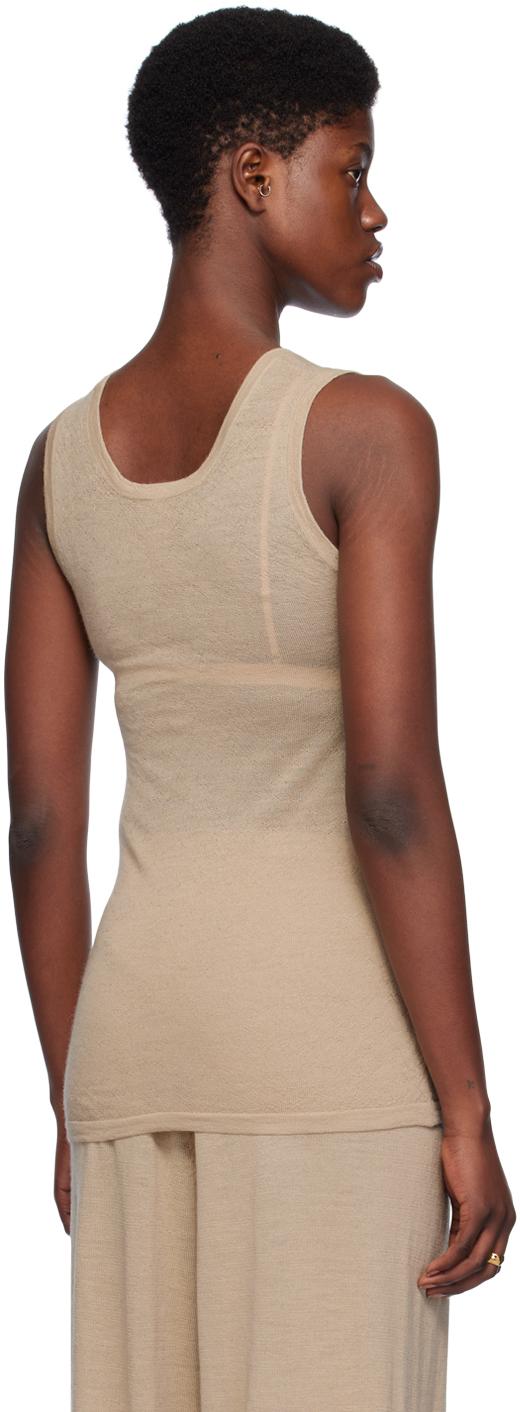 Beige Super Fine Tank Top