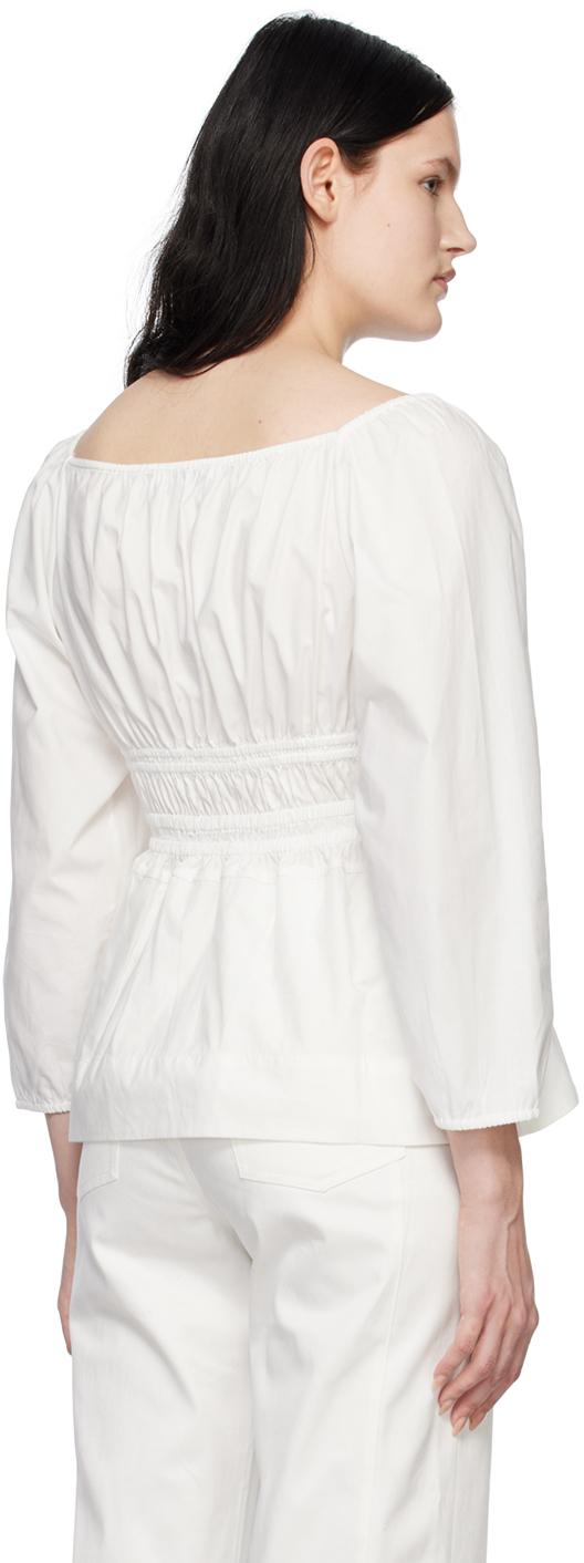 White Proenza Schouler White Label Square Neck Blouse