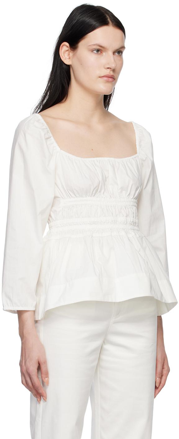 White Proenza Schouler White Label Square Neck Blouse