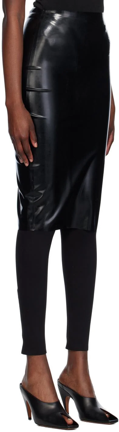 Black Opaque Midi Skirt