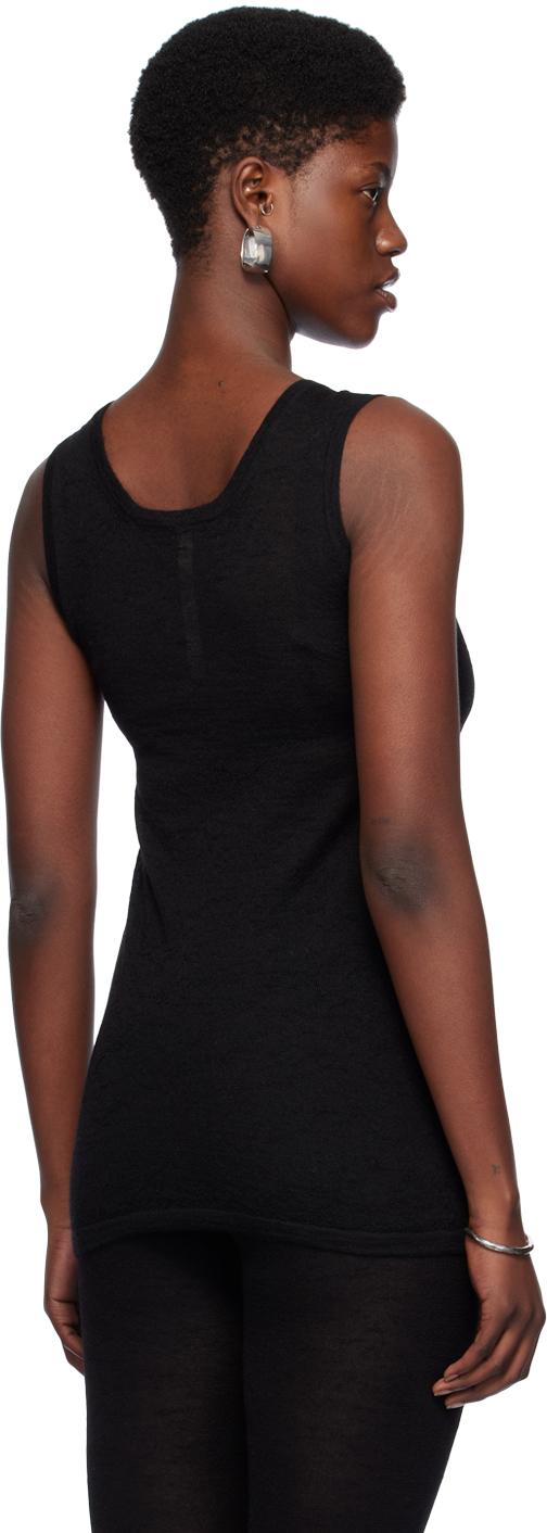 Black Super Fine Tank Top