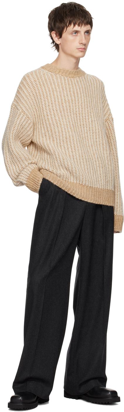 Beige Twotone Sweater