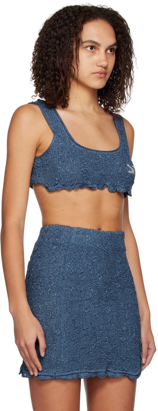 Blue Cropped Tank Top