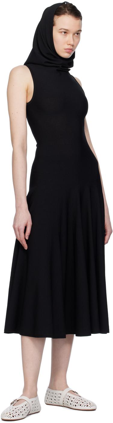 Black Hooded Maxi Dress