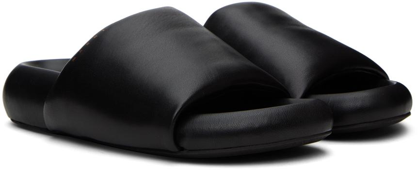 Black Pouf Sandals