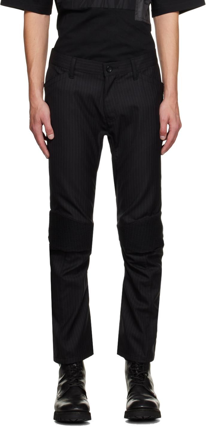 Black Paneled Trousers