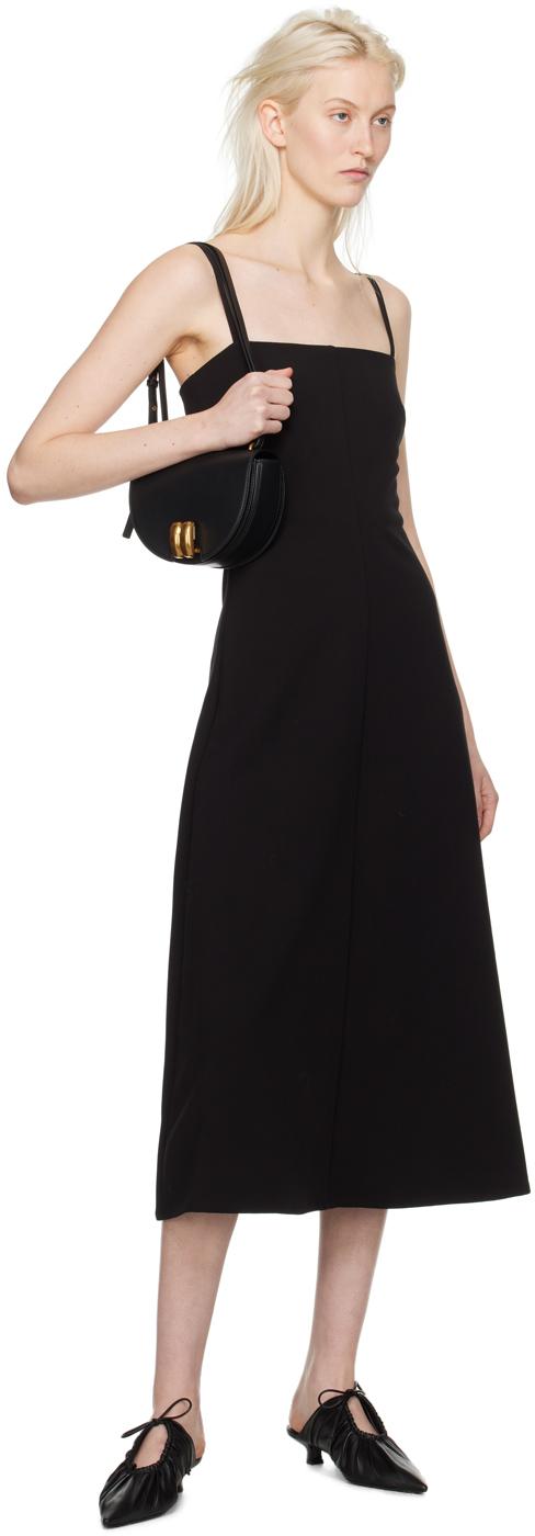 Black Fiona Midi Dress