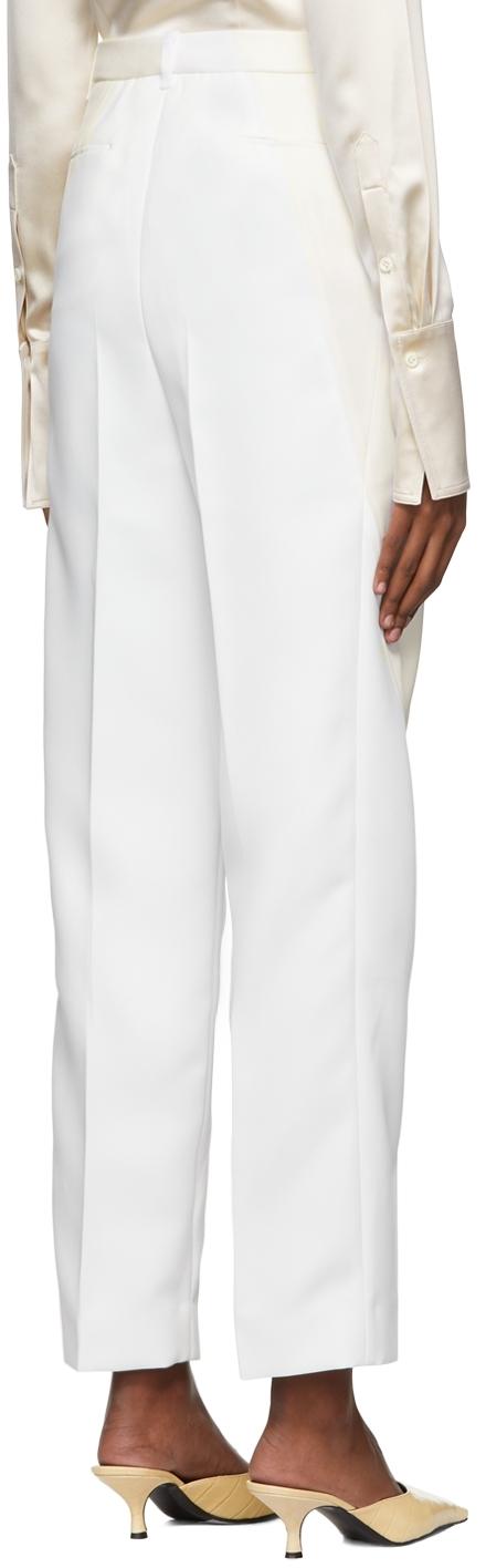 White Wool Trousers