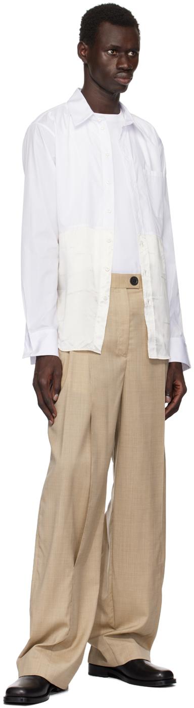 White & Off-White Combo Office Shirt