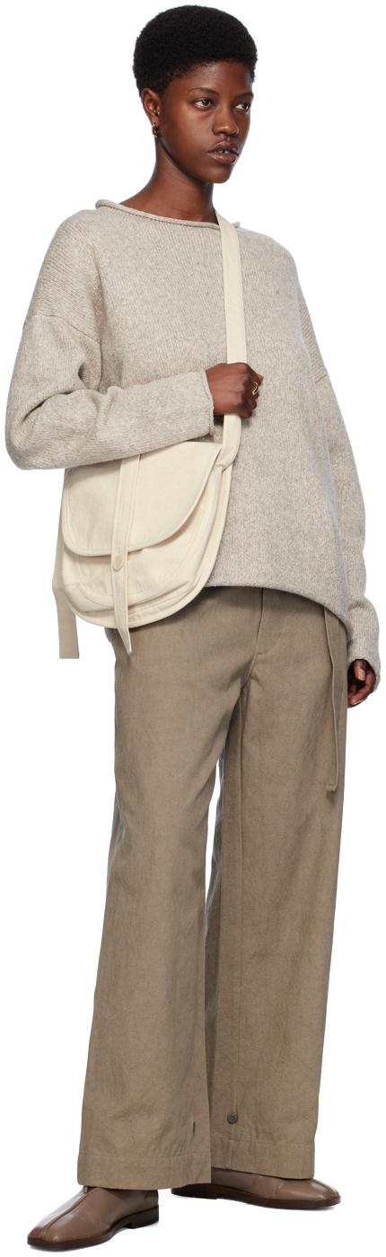 Taupe Belted Trousers