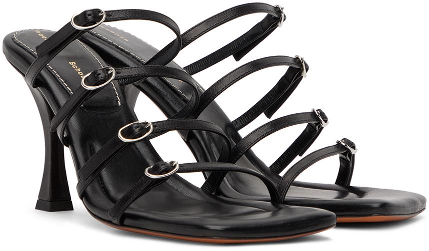 Black Square Sandals