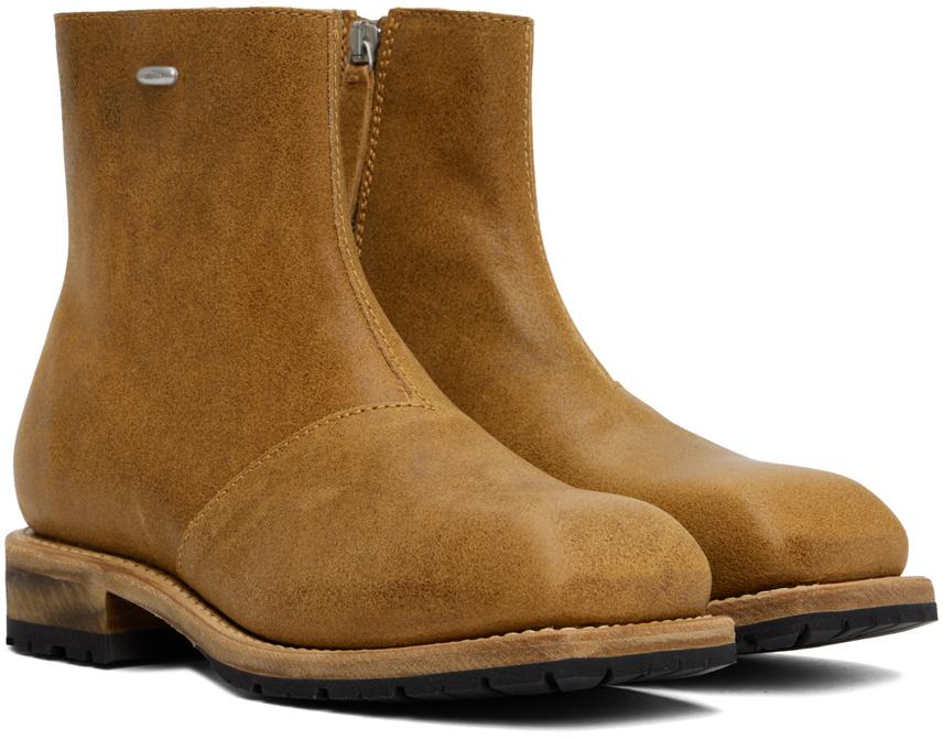 Tan Engine Boots