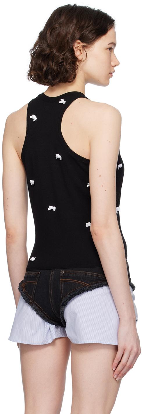 Black Ribbon Tank Top