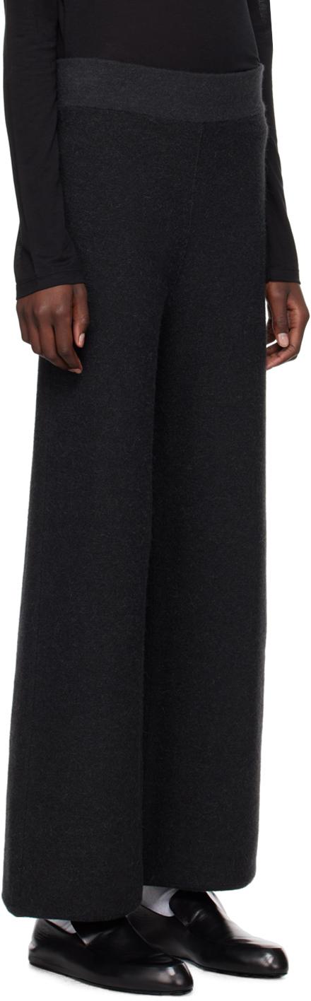 Black Double Knit Lounge Pants