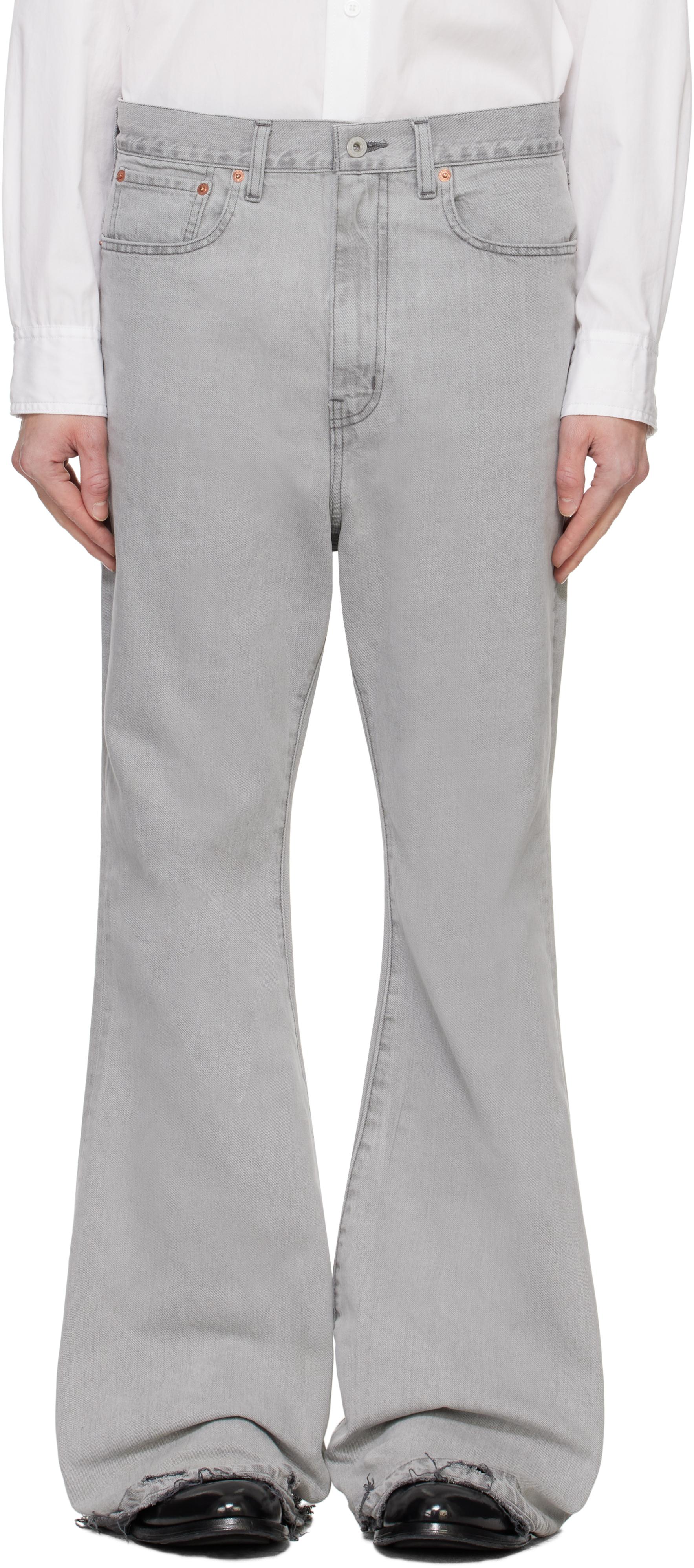 Gray Flared Jeans