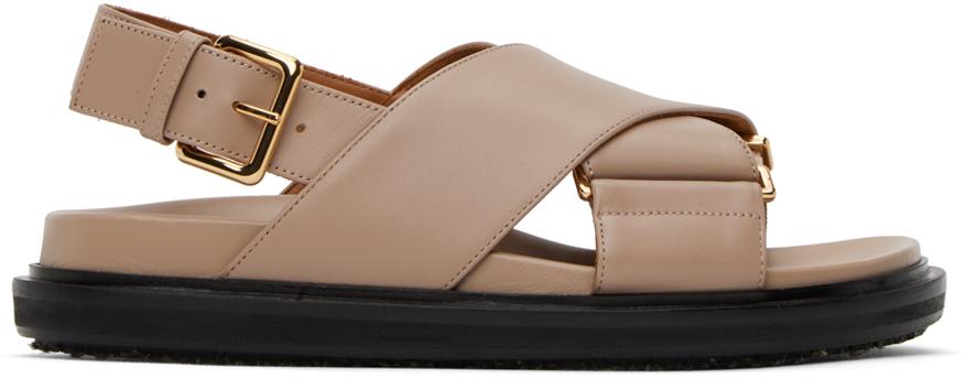 Beige Fussbett Sandals