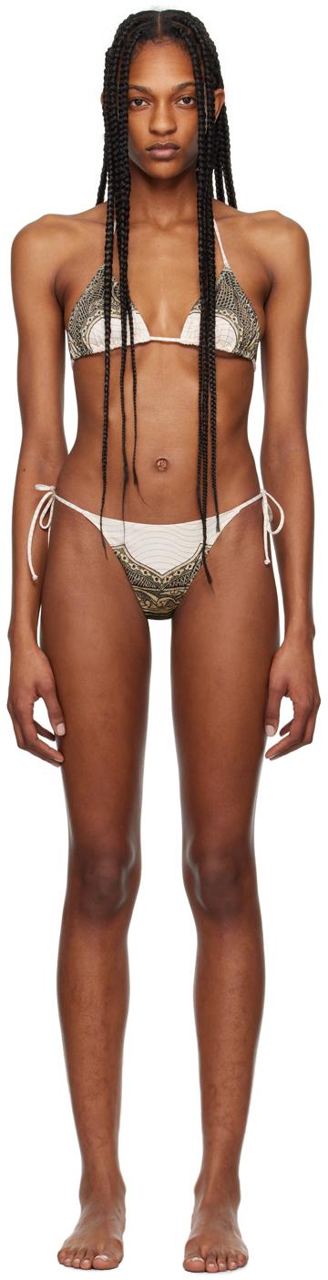 Green & Off-White 'The Cartouche' Bikini