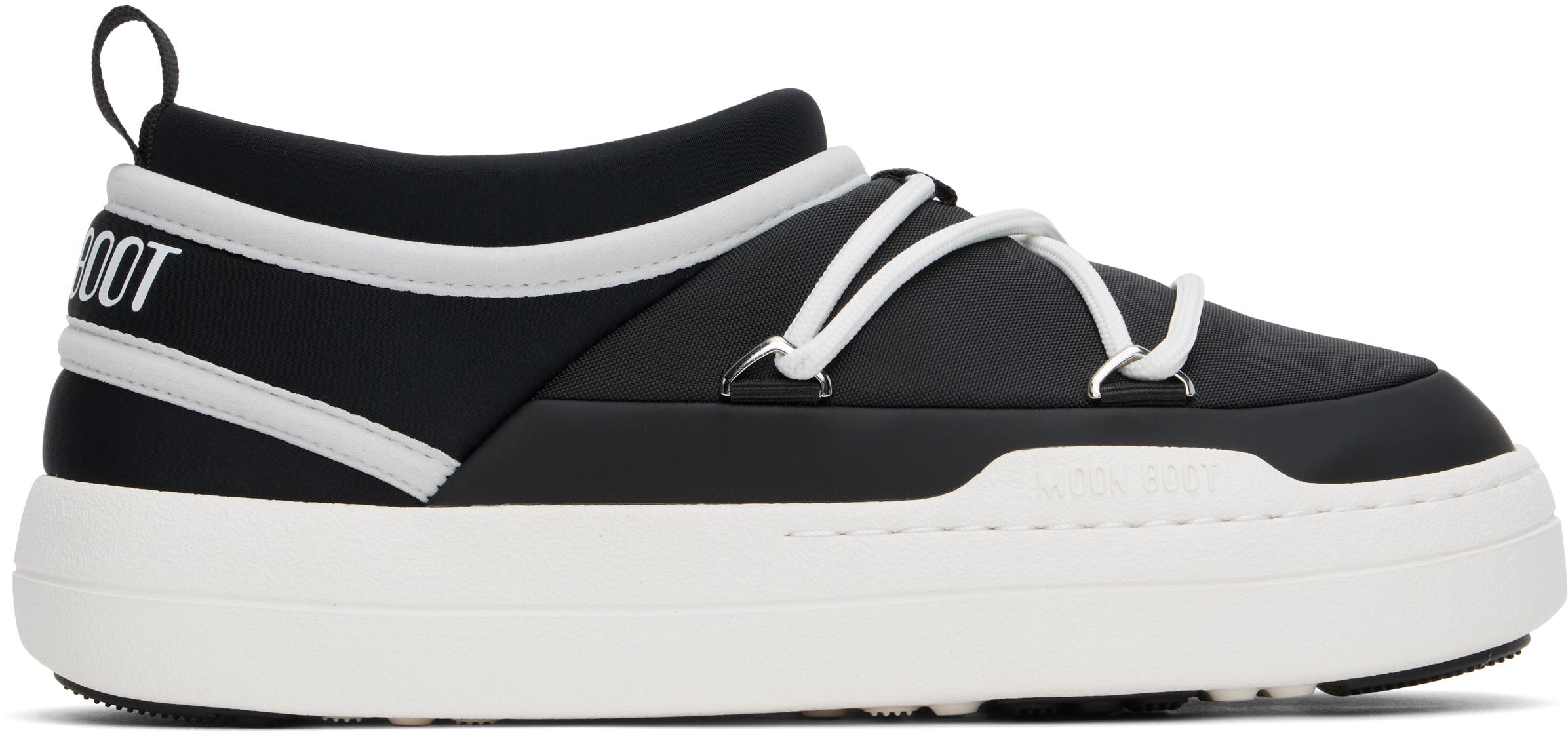 Black & White Park Icon Loafers