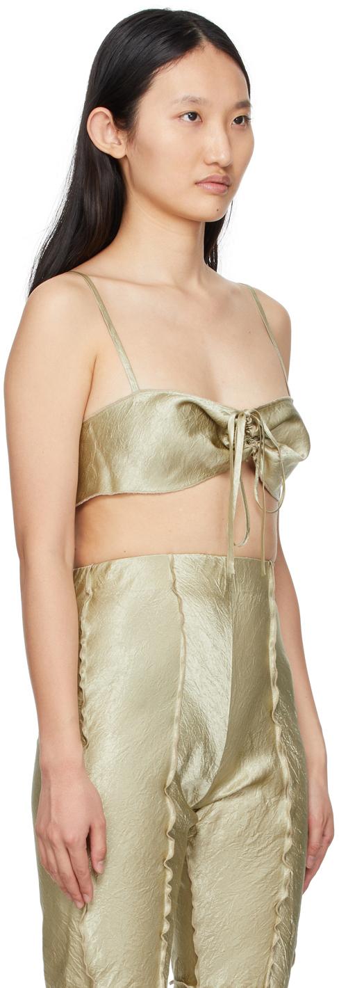 SSENSE Exclusive Green Curly Bra Camisole